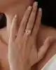 Pembe Taşlı Kalp Yüzük