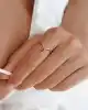 Pembe Taşlı V Yüzük