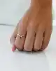 Pembe Taşlı V Yüzük
