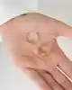 Petek Desenli Altın Halka Küpe