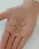 Prizmalı Altın Halka Küpe