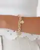 Pul Sallantılı Altın Zincir Bileklik