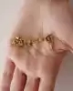 Püsküllü Örgü Altın Küpe