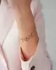 Renkli Mineli Altın Charm Bileklik