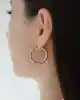 Renkli Taşlı Altın Halka Küpe