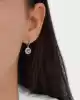 Renkli Taşlı Altın Küpe