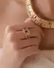 Renkli Taşlı Altın Yüzük
