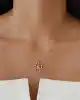 Renkli Taşlı Harf Kolye