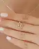 Renkli Taşlı Kalp Kolye
