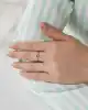 Renkli Taşlı Mini Çiçek Yüzük