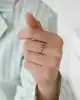 Renkli Taşlı Mini Çiçek Yüzük