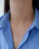 Renkli Taşlı Üçlü Balık Kolye