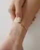Rose Altın Çizgili Kelepçe Bileklik