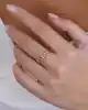 Rose Altın Düğme Yüzük