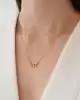 Rose Altın İkili Kalp Kolye