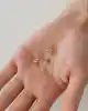 Rose Altın Taşlı Kelebek Küpe