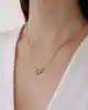 Rose Altın Taşlı Taç Kolye