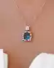 Safir Rose Altın Kolye