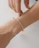 Sarı Altın Çizgili Kelepçe Bileklik