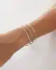 Sarı Altın Çizgili Kelepçe Bileklik