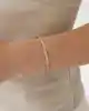 Sarı Altın Çizgili Kelepçe Bileklik