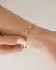 Sarı Altın Çizgili Kelepçe Bileklik