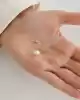 Sarı Altın İnci Küpe