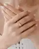 Sıralı Elips Altın Yüzük