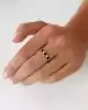Siyah Mineli Altın Yüzük