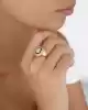Siyah Mineli Taşlı Yüzük