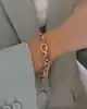 Taş Detaylı Altın Zincir Bileklik