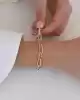 Taşlı Altın Ataç Zincir Bileklik