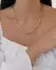 Taşlı Altın Ataç Zincir Bileklik