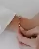 Taşlı Altın Ataç Zincir Bileklik