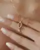 Taşlı Altın Balık Kolye