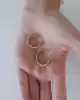Taşlı Altın Burgu Halka Küpe