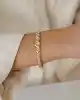 Taşlı Altın Burgu Kelepçe Bileklik