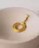 Taşlı Altın Çerçeve Kolye Ucu