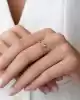 Taşlı Altın Çiçek Yüzük
