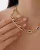 Taşlı Altın Gurmet Zincir