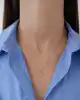 Taşlı Altın Halka Kolye
