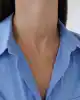 Taşlı Altın Halka Kolye