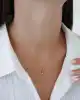 Taşlı Altın Kelebek Kolye