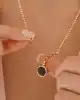 Taşlı Altın Tasarım Kolye
