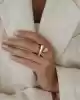 Taşlı Altın Tasarım Yüzük