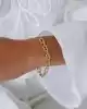 Taşlı Altın Zincir Bileklik