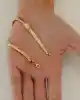 Taşlı Altın Zincir Bileklik