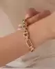 Taşlı Altın Zincir Bileklik