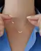 Taşlı Ay Yıldız Kolye