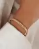 Taşlı Balıksırtı Altın Bileklik